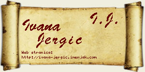Ivana Jergić vizit kartica
